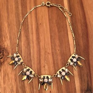 J.Crew | Pyrite Rhinestone Pendant Necklace | 18” Adjustable